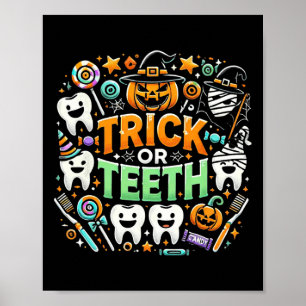 Póster Dentista Dentista Halloween Dental Hygi