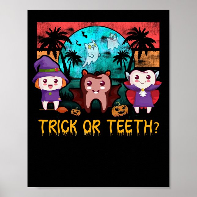 Póster Dentista Dentista Trick O Teeth Dalloween Costume  (Frente)