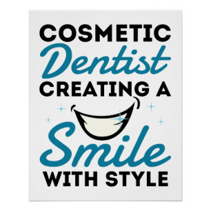 Póster Dentista estética cosmética estilo sonrisa