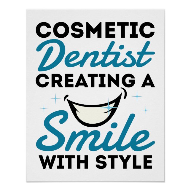 Póster Dentista estética cosmética estilo sonrisa (Anverso)
