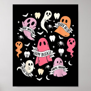 Póster Dentista Fantasma Soky Halloween Higienista Dental