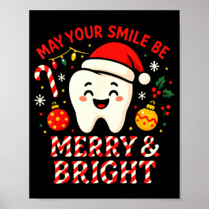 Póster Dentista Feliz Navidad Que Tu Sonrisa Sea Alegre A