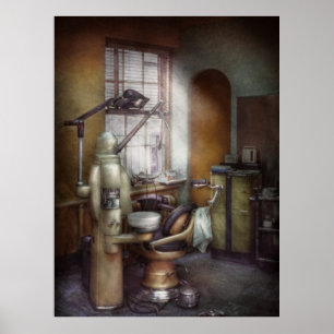 Póster Dentista - oficina dental circa los años 40