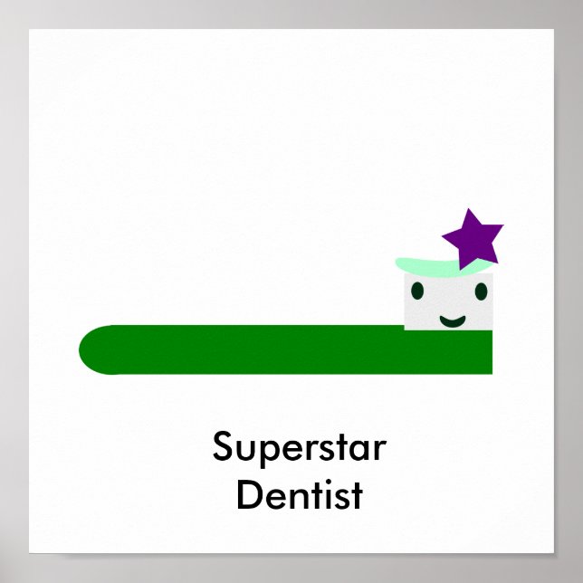 Póster Dentista superestrella (Frente)