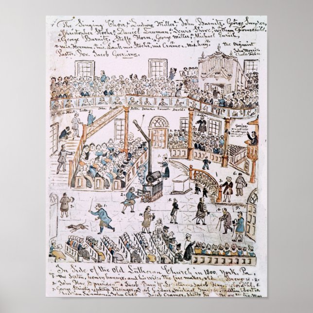 Póster Dentro de la Iglesia de la Antigua Luterana, Conda (Frente)