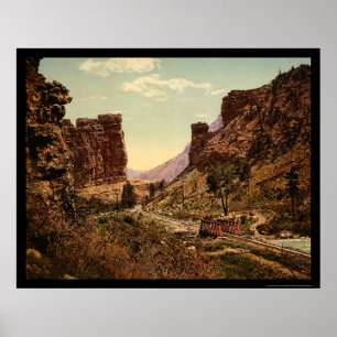 Póster Denver and Rio Grande Railroad Track in Utah 1900