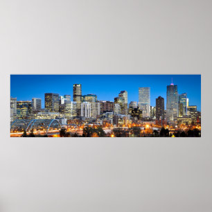Póster Denver At Twilight