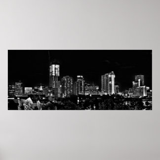 Póster Denver by Night in Black and White