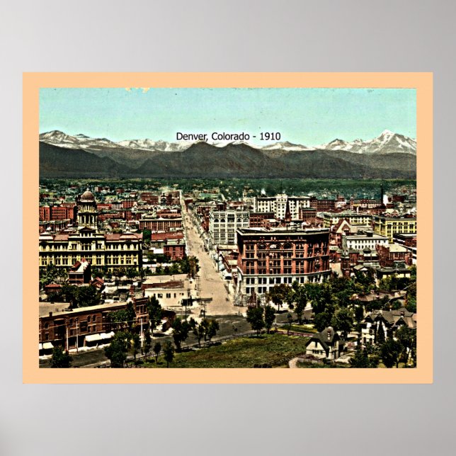 Póster Denver, Colorado - cosecha de 1910 (Frente)