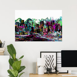 Póster Denver, Colorado en graffiti