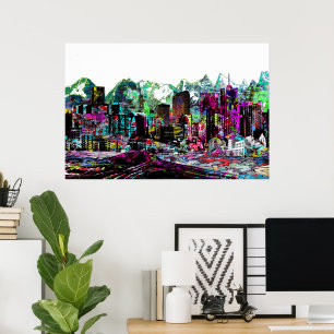 Póster Denver, Colorado en graffiti