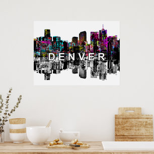 Póster Denver, Colorado en grafiti