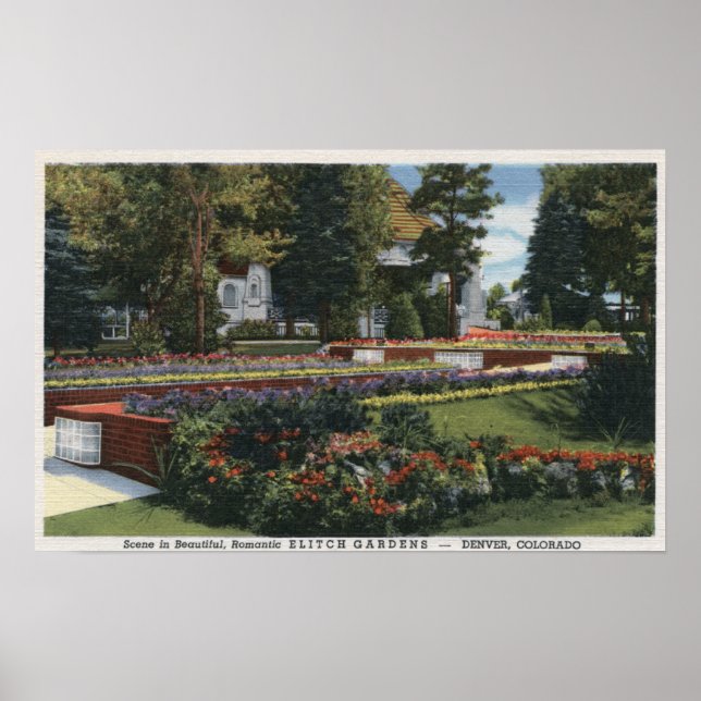 Póster Denver, Colorado - View of Elitch (Frente)