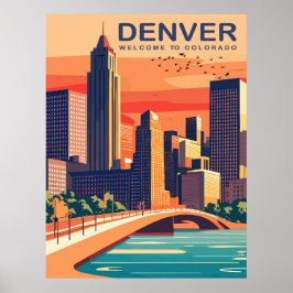 Póster Denver, Río Southplatte, Colorado, Viajes
