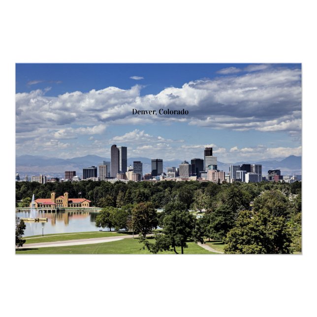 Póster Denver, Skyline de Colorado (Anverso)