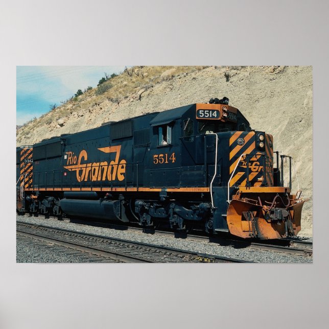 Póster Denver y Rio Grande Western, EMD SD-50 (Frente)