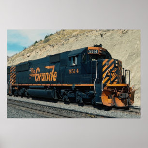 Póster Denver y Rio Grande Western EMD SD-50 No. 5514,