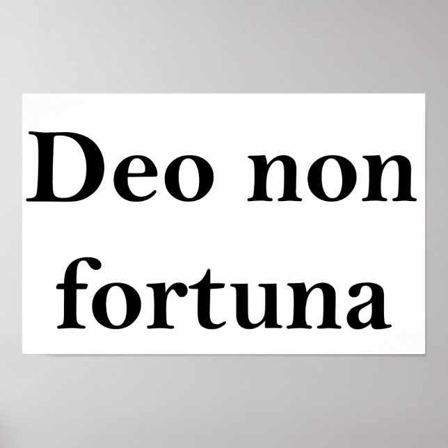 Póster Deo non fortuna (Frente)