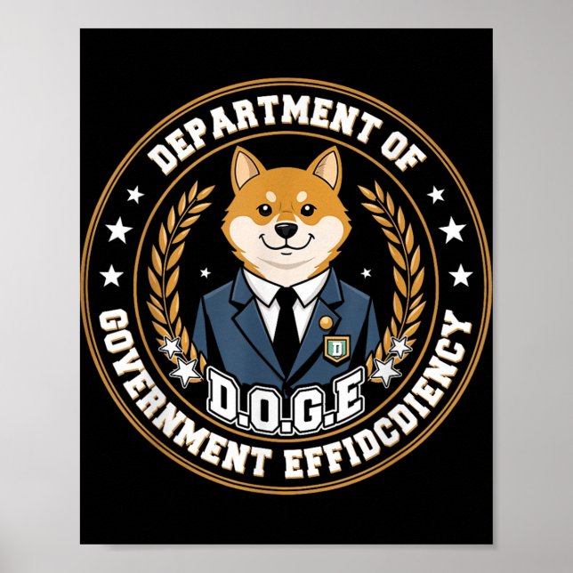 Póster Departamento D.o.g.e De Eficiencia Gubernamental (Frente)