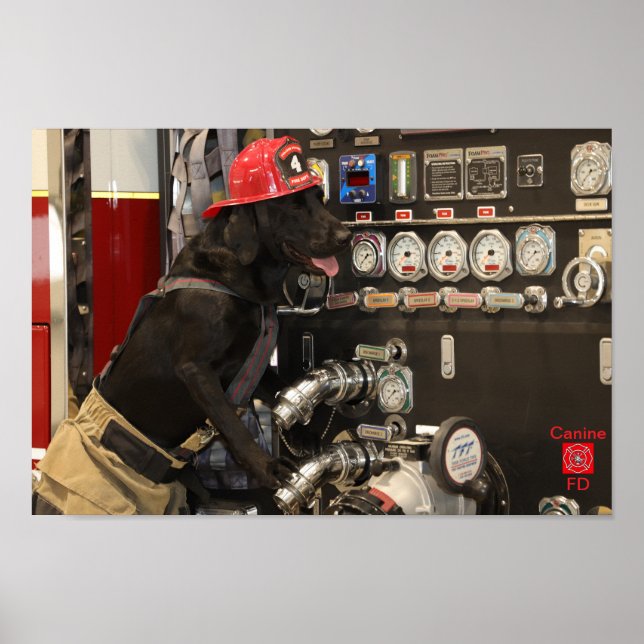 Póster Departamento de Bomberos de Canarias (Frente)