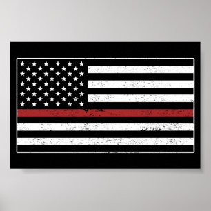 Póster Departamento de Bomberos de la Bandera de Estados