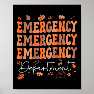Póster Departamento de Emergencia Agradecimiento Ed Nurse