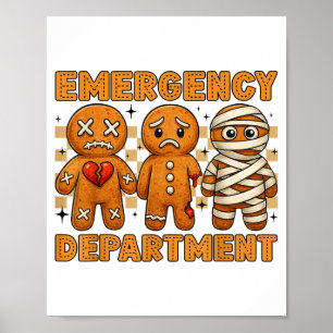 Póster Departamento de Emergencia de Pan de Jengibre Navi