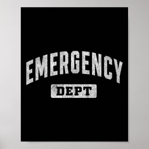 Póster Departamento de Emergencia Enfermera Médico Médica