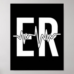 Póster Departamento De Emergencia Er Enfermera Delantera