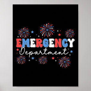 Póster Departamento de Emergencias 4 de Julio de EE. UU.