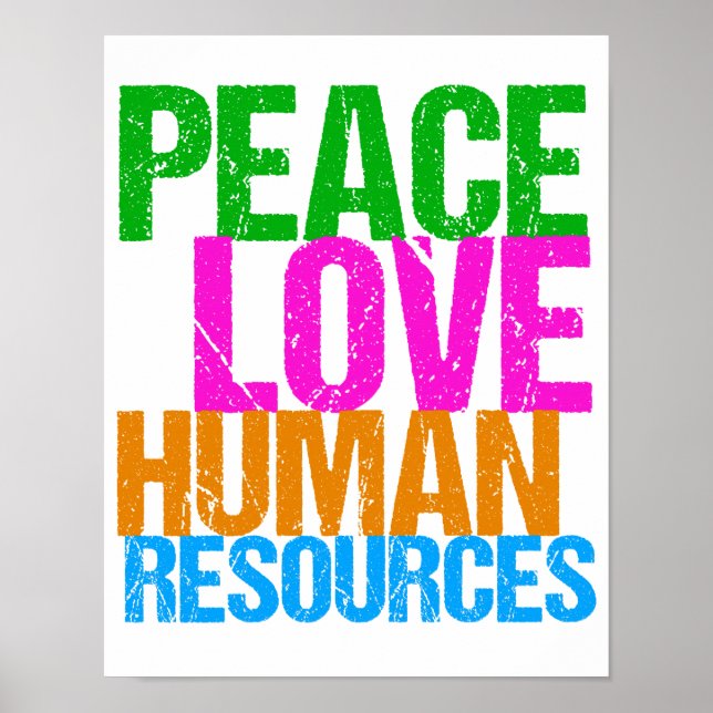 Póster Departamento de Recursos Humanos de Peace Love (Frente)