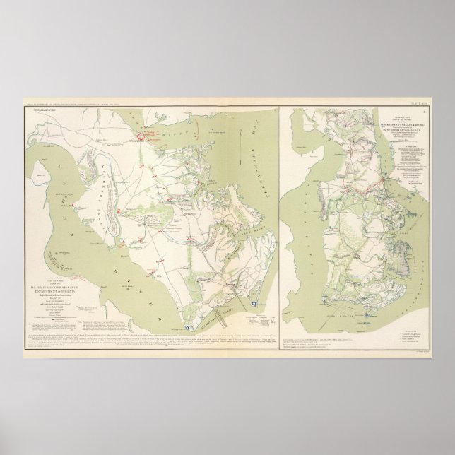 Póster Departamento de Virginia, Yorktown, Williamsburg (Frente)