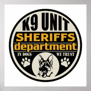 Póster Departamento del sheriff de la unidad K9