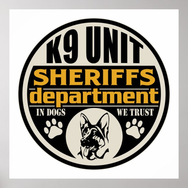 Póster Departamento del sheriff de la unidad K9 (Frente)