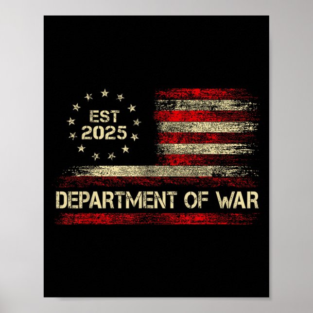 Póster Department Of War Established 2025 Re-established  (Frente)