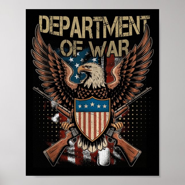Póster Department Of War Shirt Established 2025 Re-establ (Frente)