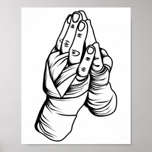 Póster Deporte de boxeo en artes marciales tailandesas mu