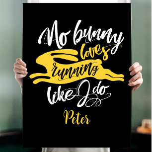 Póster Deporte de conejito lindo Motivación para correr T