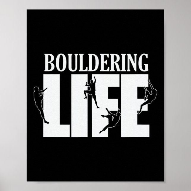 Póster Deporte de escalada en boulder como hobby de vida (Frente)