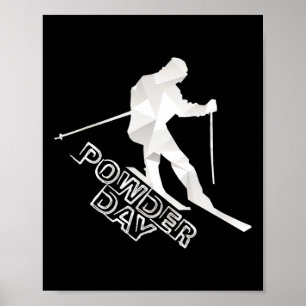 Póster Deporte de invierno alpino en snowboard Ski Slalom