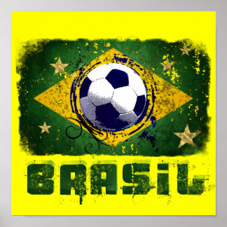 Póster Deporte de la bandera de la Copa Mundial de Fútbol
