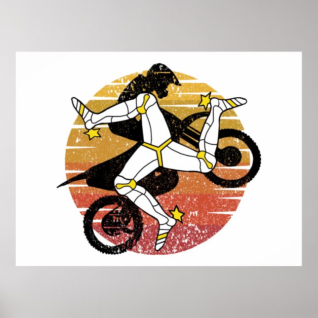 Póster Deporte de la Isla de Man Motocross (Frente)