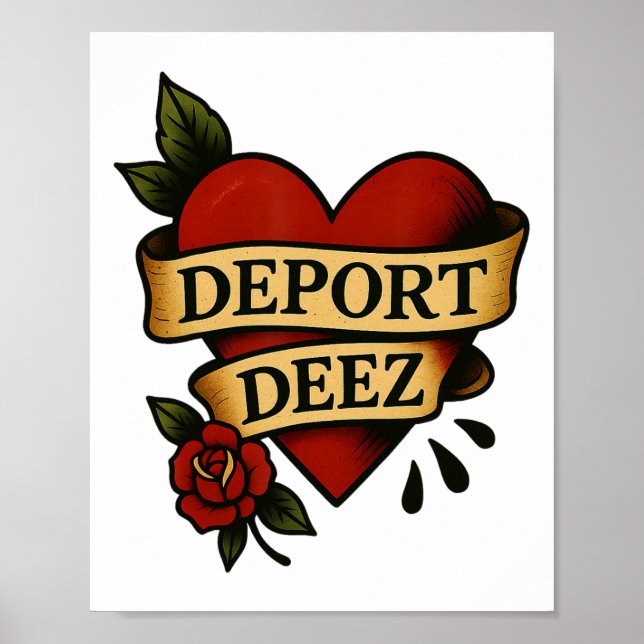 Póster Deporte Deez Deportación De Hielo Protesta Contra  (Frente)