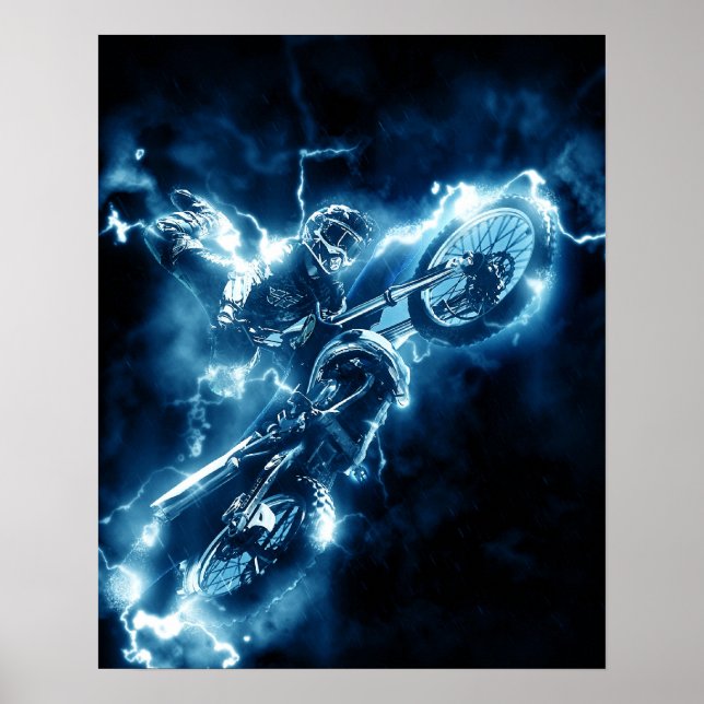 Póster Deporte extremo de Motocross (Frente)