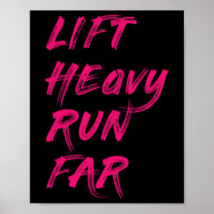 Póster Deporte Híbrido de Fitness para Correr Lejos Levan