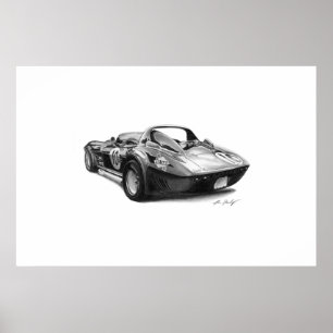 Póster Deporte magnífico del Corvette