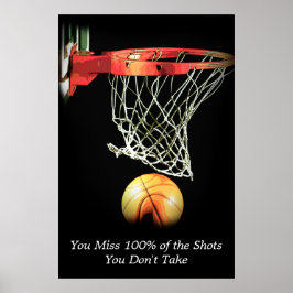 Póster Deporte Motivador de Baloncesto