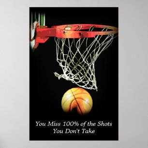 Póster Deporte Motivador de Baloncesto