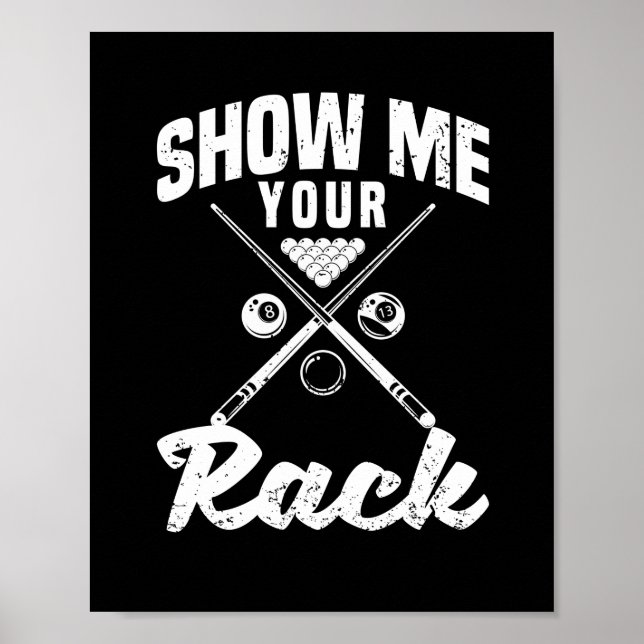 Póster Deportes de billar divertidos (Frente)