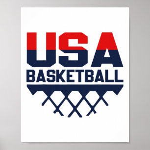 Póster Deportes de equipo de EE. UU. Baloncesto